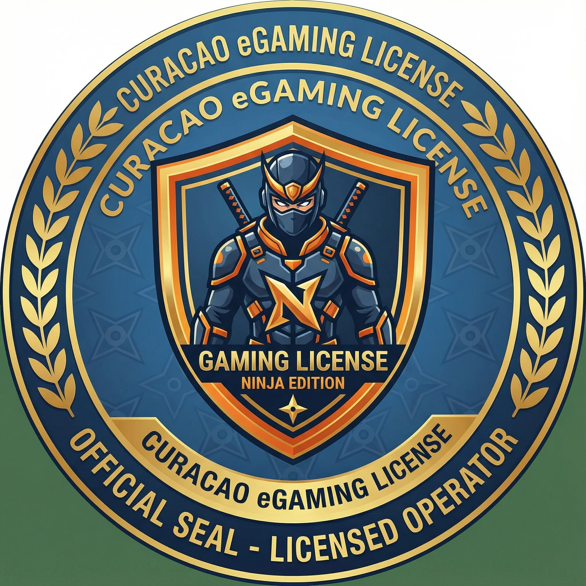 Sello de licencia de Curaçao eGaming para operación legal de casino